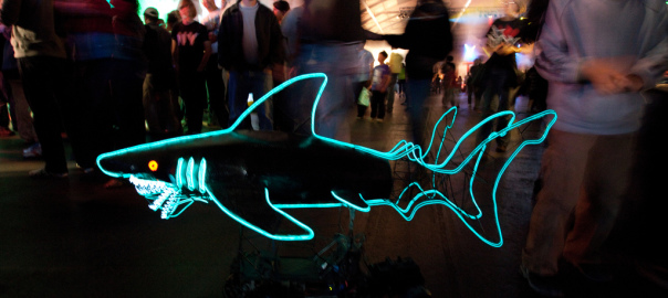 Neon shark